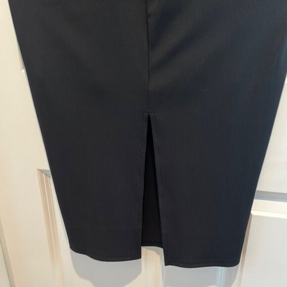 Express Black Halter Bodycon Midi Dress - Picture 3 of 5